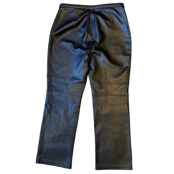 Y2K Croft & Barrow Black Leather Pants Size 14 - Picture 2 of 4